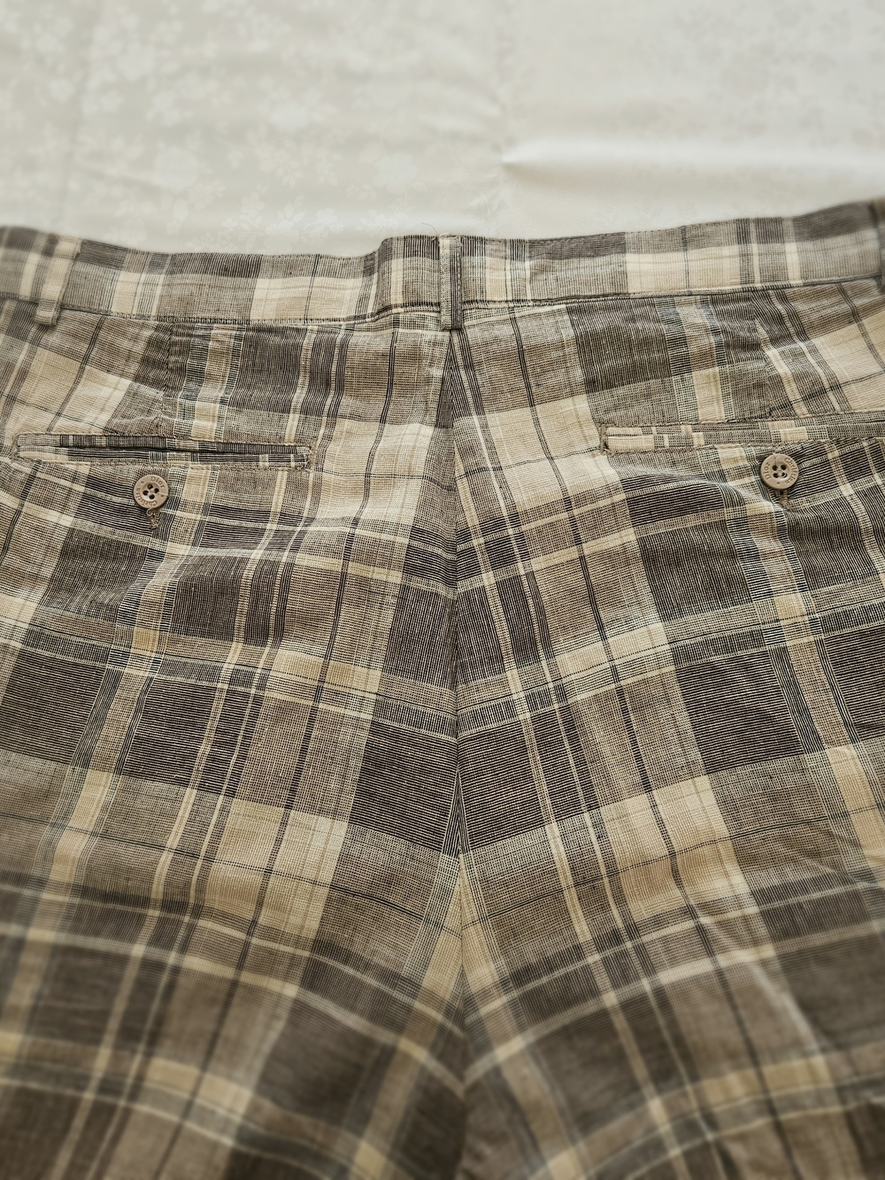 VTG Christian Dior Monsieur Le Connaisseur Pleated Plaid Shorts Cotton Size 36 - Picture 10 of 12